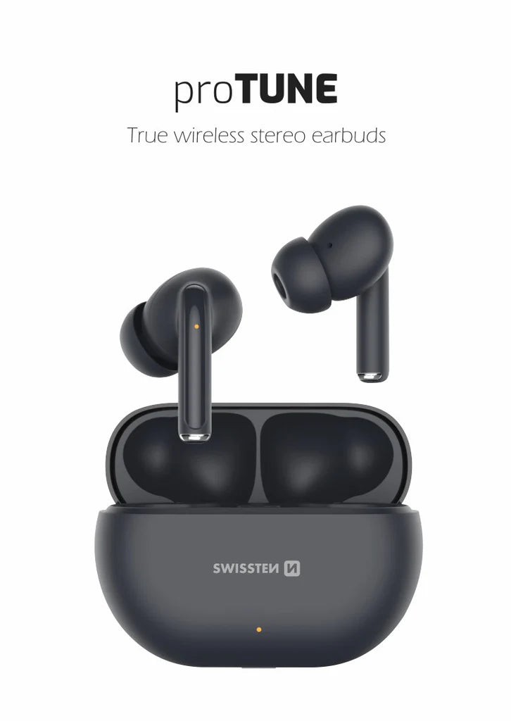 BLUETOOTH TWS ØRETELEFON SWISSTEN PRO TUNE SORT