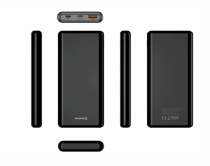 SWISSTEN POWER LINE POWER BANK 10000 mAh 20W POWER DELIVERY BLACK