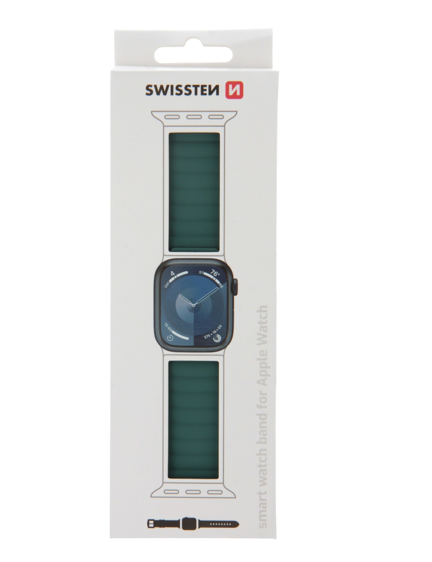 Swissten Apple Watch 42-49mm Magnetic Silicone REM - Grøn