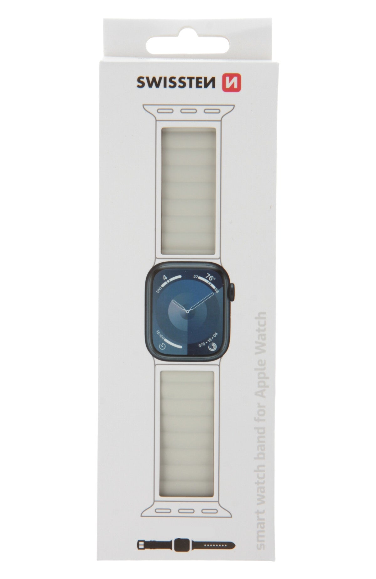 Swissten Apple Watch 42-49mm Magnetic Silicone REM - White