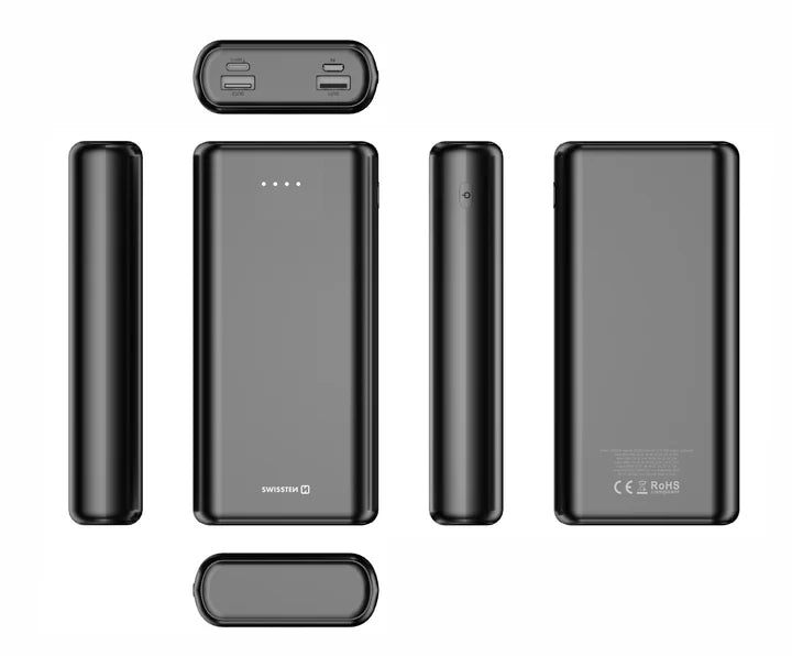 SWISSTEN POWER LINE POWER BANK 20000 mAh 20W POWER DELIVERY BLACK